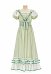 Daizbella Edwardian Green Vintage Maxi Dress Victorian Square Neckline Puff Sleeves Dress