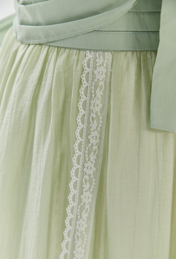 Daizbella Edwardian Green Vintage Maxi Dress Victorian Square Neckline Puff Sleeves Dress