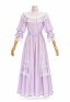Daizbella Edwardian Lila Vintage Langkleid Viktorianisches Spitzenkleid