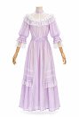 Daizbella Edwardian Purple Vintage Long Dress Victorian Lace Dress
