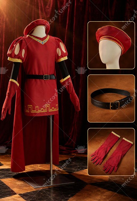 Shrek Lord Farquaad Cosplay Costume Dress and Cape with Hat and Gloves