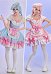 Anime Doll Derivative Cute Lolita Outfit Color-blocked Polka-dot Dress with Apron and Hat