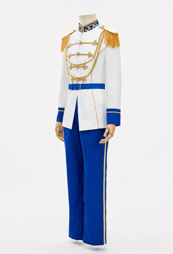 Disfraz Cosplay del Príncipe Encantador de Cinderella Top y Pantalones con Cinturón y Charretera