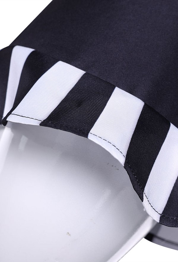 Terrifier Derivative Black-and-White Striped Cape Set Halloween Dark Circus Clown Style Cape with Hat