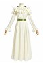 Daizbella Edwardian Historical Replica Outfit Ruffled High-Neck Shirt and Long Skirt with Bow