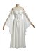 Daizbella Medieval Renaissance Retro Inner Dress Off-Shoulder Wide-Sleeve White Base Dress