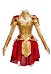Daizbella Medieval Fantasy Warrior Gold and Red Princess Dress Corset Dress with Vambraces