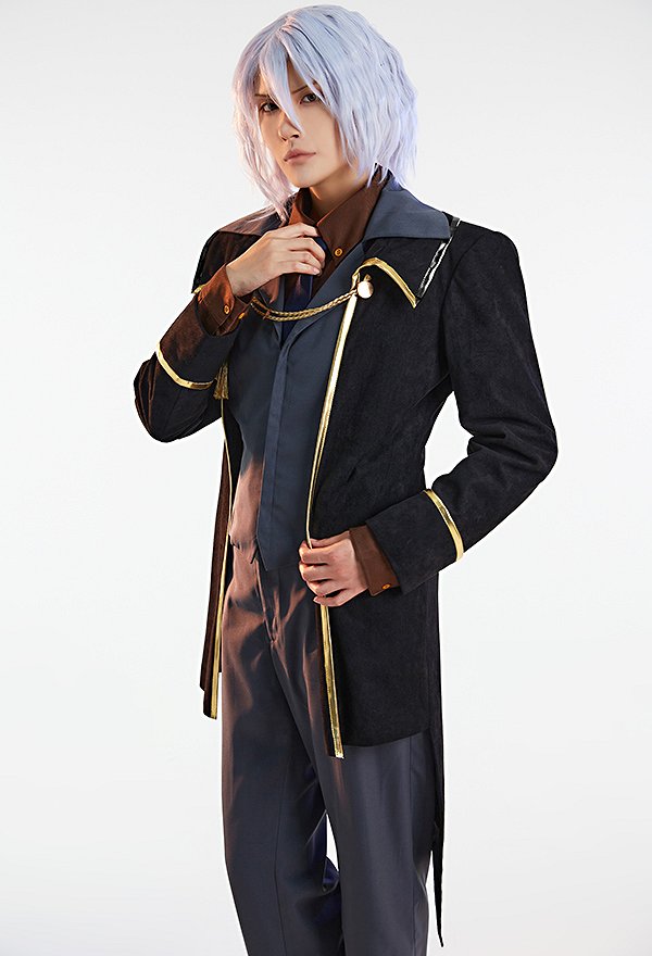 Bebop Costume de Cosplay Vicious Chemise Gilet Veste Pantalon Set avec Cravate