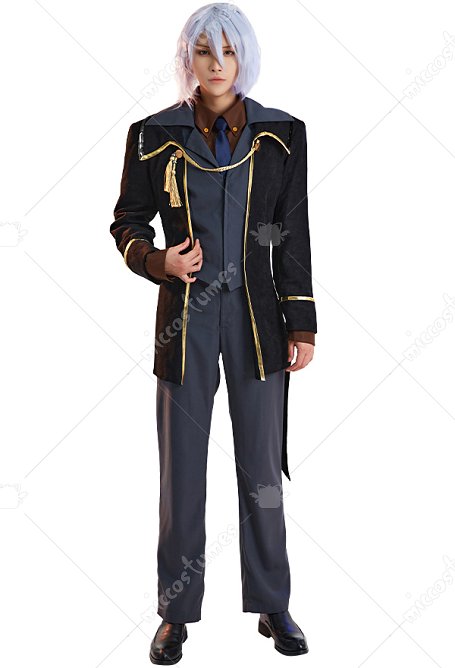 Bebop Costume de Cosplay Vicious Chemise Gilet Veste Pantalon Set avec Cravate