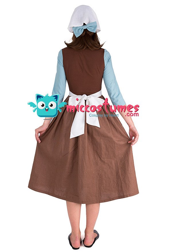 Cinderella Cosplay Kostüm brown Hausmädchen Kleid mit Schal Cinderella Cosplay Kostüm brown Hausmädchen Kleid mit Schal