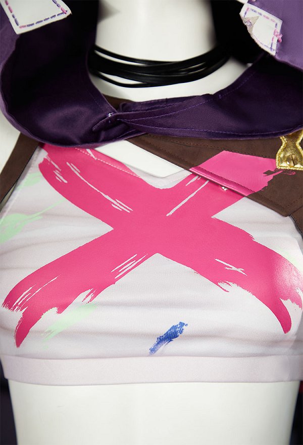Arcane LOL Jinx Cosplay Kostüm Weste Hose mit Hut Zubehör