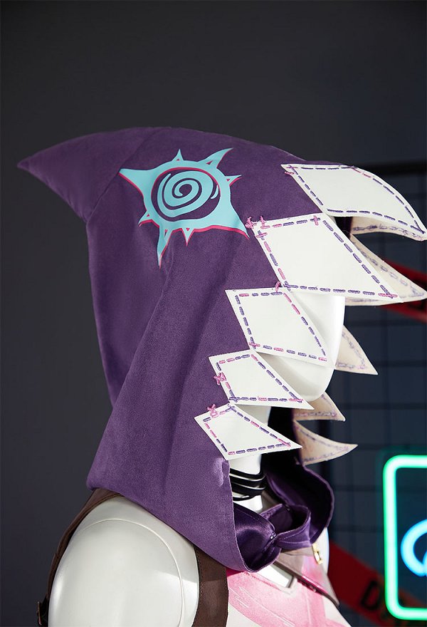 Arcane LOL Jinx Cosplay Kostüm Weste Hose mit Hut Zubehör