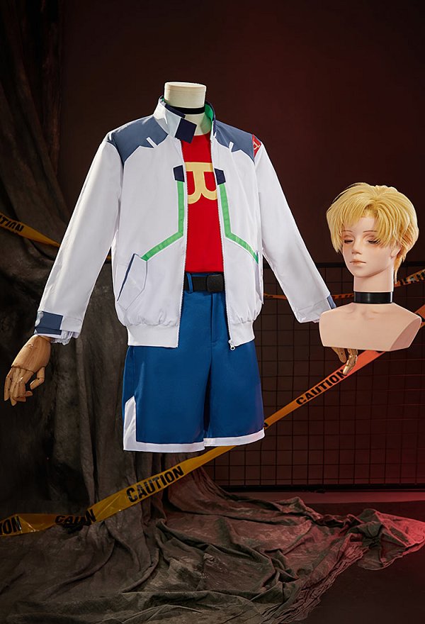 Cyberpunk 2 Roman Cosplay Costume Short-sleeved T-shirt and Shorts with Jacket and Belt