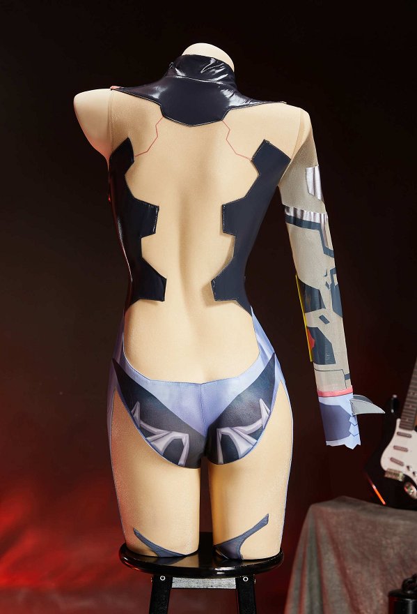 Cyberpunk 2 Talia Cosplay Costume Bodysuit and Jacket with Mask and Sleeves