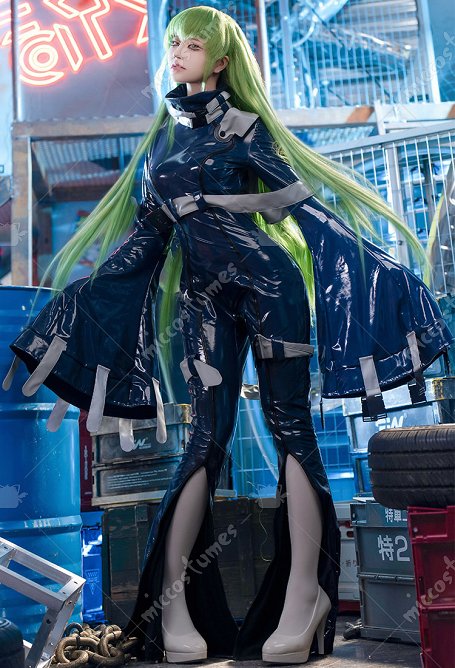 Código Giasu C.C. Cosplay Disfraz Traje Vendaje Mono con Cuello