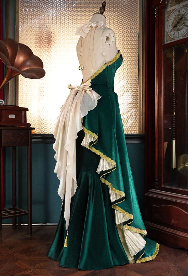 Código Giasu C.C. Cosplay Disfraz de Condesa Vestido de Corte Conjunto con Mangas