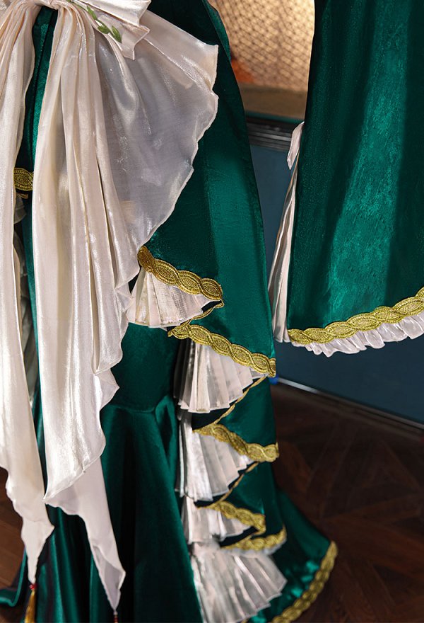 Código Giasu C.C. Cosplay Disfraz de Condesa Vestido de Corte Conjunto con Mangas