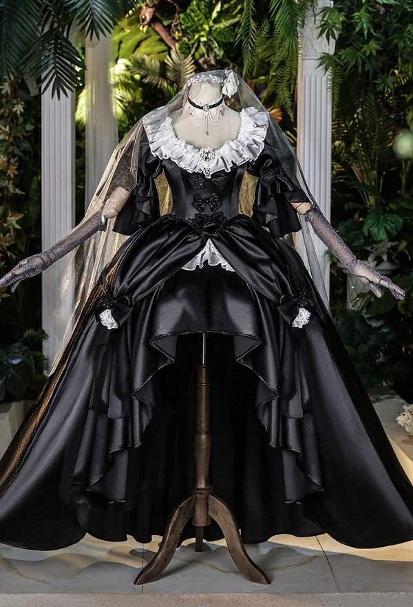 Geass CC Cosplay Vestido con medias y velo