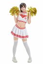 Halloween Female Nurse Role Play Costume Cheerleader Outfit Striped Halter Crop Top and Skirt with Headband