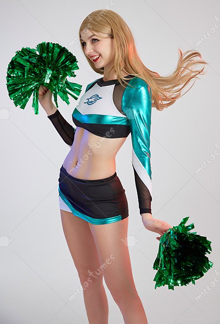 Euphoria Cheerleader Costume de Cosplay Maddy Perez Top Manches Longues Set