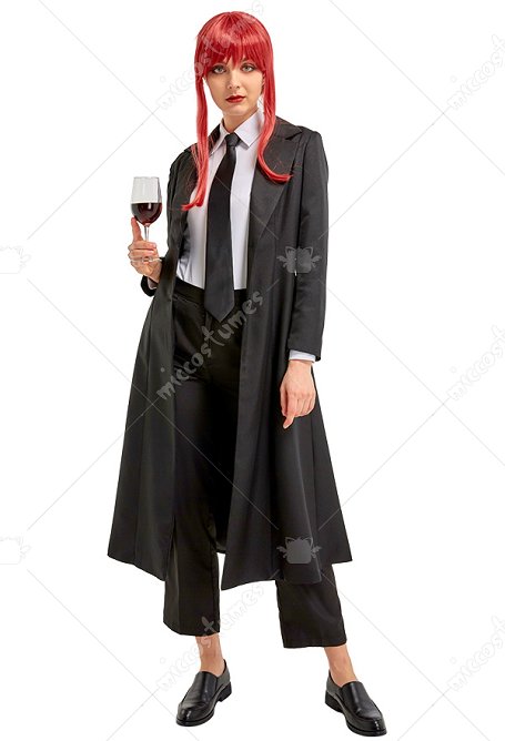 Chainsaw Costume de Cosplay Makima Set Complet avec Cravate