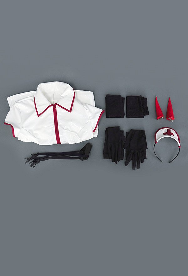 chainsaw devil Makima Power Cosplay Costume Sexy Nurse Outfit con Guantes de Sombrero chainsaw devil Makima Power Cosplay Costume Sexy Nurse Outfit con Guantes de Sombrero