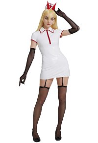 Chainsaw Killer Costume de Cosplay Makima Power Robe Style Infirmière Set