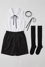 Chainsaw Reze Cosplay Costume Top and Shorts with Bow Tie and Choker