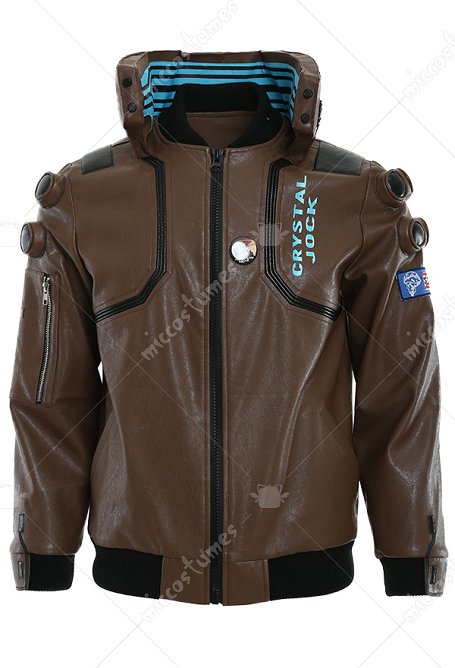 Cyberpunk 2077 V Mujer Chaqueta de Cuero de Coplay 