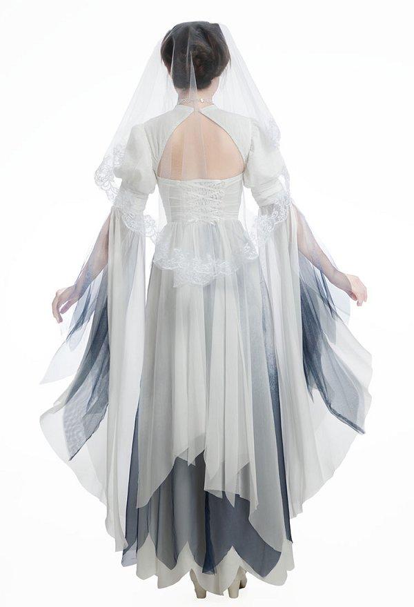 Halloween Zombie Bride Costume Corpse Bride Dress La Llorona Costume