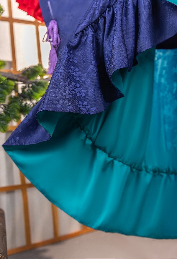 Cosmic Princesa Kaguya Runami Yachiyo Disfraz de Cosplay Vestido con Tube Top y Falda