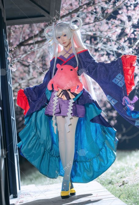 Cosmic Princesa Kaguya Runami Yachiyo Disfraz de Cosplay Vestido con Tube Top y Falda