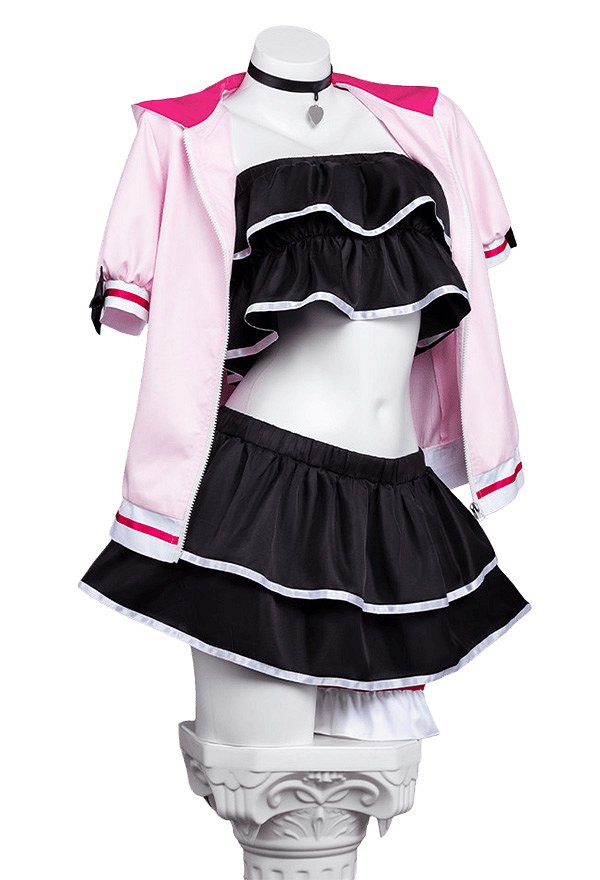 Cosmic Princess Kaguya Komazawa Noi Cosplay Kostüm Zweiteiliger Badeanzug Bandeau Top und Rock Höschen Jacke