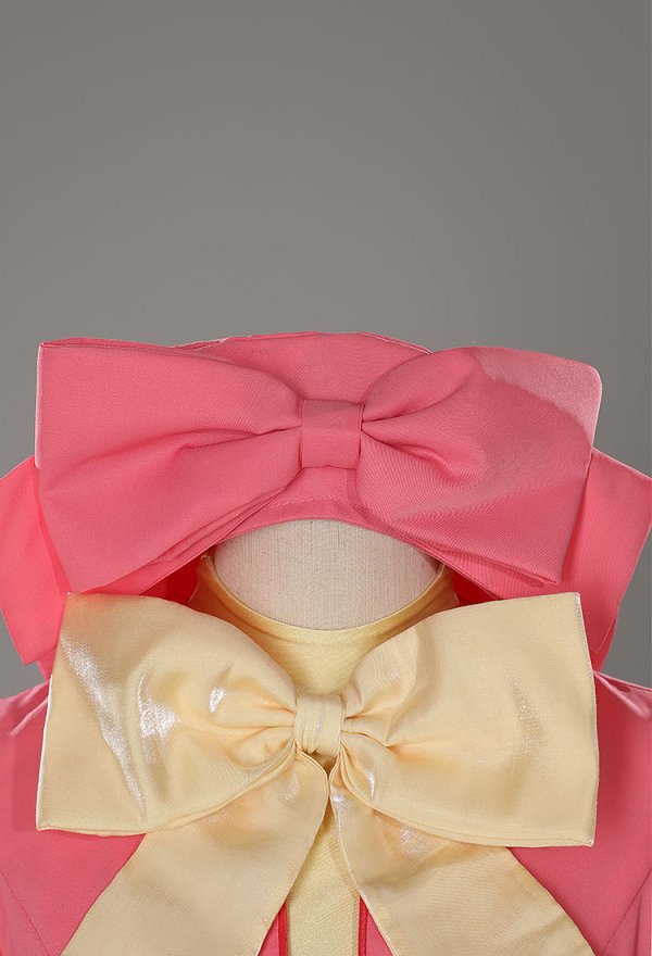 Card Master Sakura Sakura Csoplay Costume Kawaii Pink Dress with Bowknot and Gloves Card Master Sakura Sakura Csoplay Costume Kawaii Pink Dress with Bowknot and Gloves