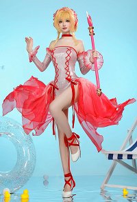 Card Master Sakura Sakura Cosplay Costume Goldfish One-Piece Swimsuit Bodysuit and Sleeves with Hairband