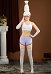 DDD Seiko Ayase Costume de Cosplay Top et corset avec short et masque pour les yeux