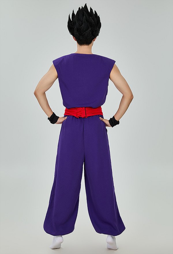 Anime Saiyaman Cosplay Costume Top and Pants Set with Belt and Wrist Guards Anime Saiyaman Cosplay Costume Top and Pants Set with Belt and Wrist Guards