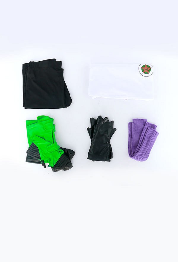 Disfraz de Cosplay DB Z Videl con guantes y fundas de zapatos