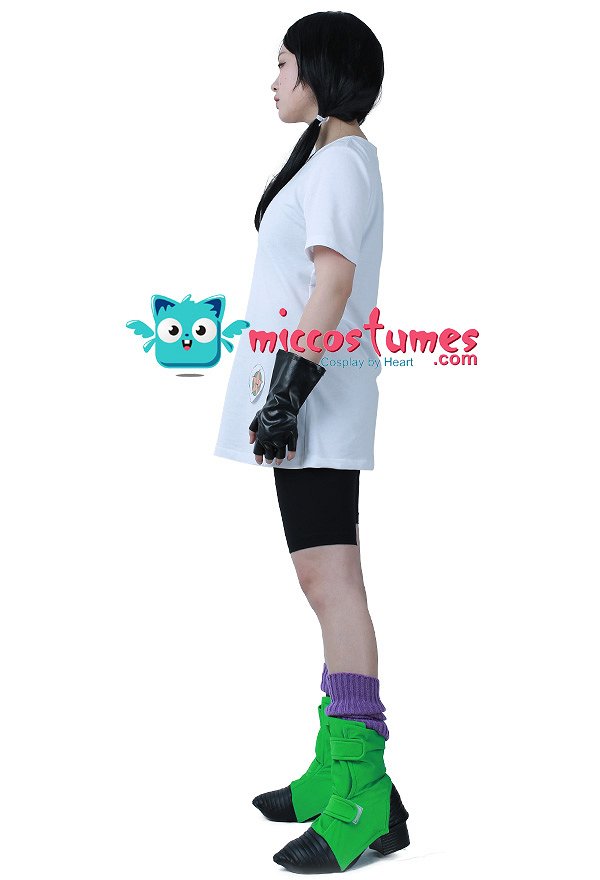 Disfraz de Cosplay DB Z Videl con guantes y fundas de zapatos