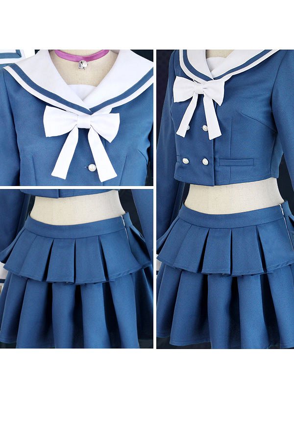 Danganronpa V3: Matar a Harmony Tenko Chabashira Uniforme Escolar de Cosplay
