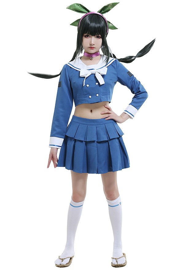 Danganronpa V3: Matar a Harmony Tenko Chabashira Uniforme Escolar de Cosplay
