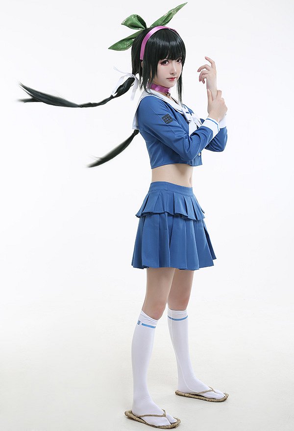 Danganronpa V3: Matar a Harmony Tenko Chabashira Uniforme Escolar de Cosplay