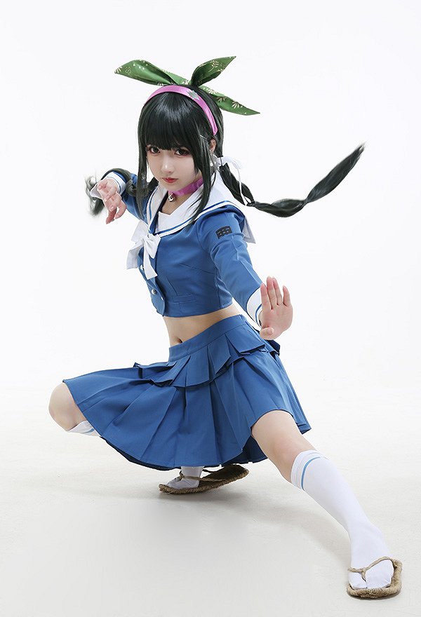 Danganronpa V3: Matar a Harmony Tenko Chabashira Uniforme Escolar de Cosplay