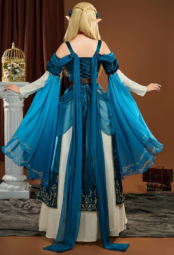 Gloutons et Dragons Marcille Donato Costume de Cosplay Robe avec ceinture et collier