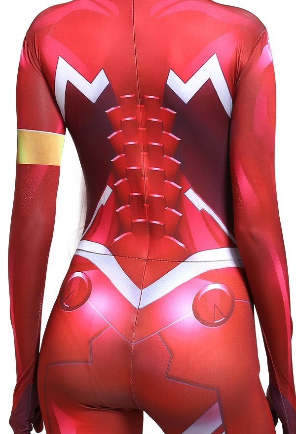 DARLING in the FRANXX Zero Two Code 002 Plugsuit Jumpsuit 3D Printed Zentai Cosplay Costume