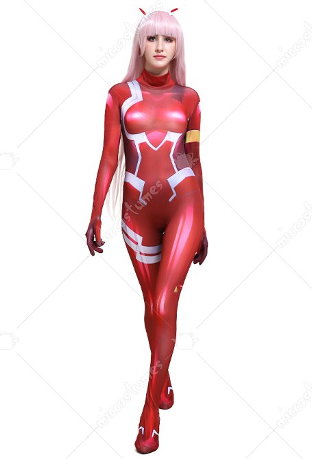 DARLING in the FRANXX Zero Two Code 002 3D Printed Zentai Mono de Cosplay 
