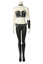 DMC Trish Cosplay Traje Negro Bustier de Cuero y Pantalones con Cinturón
