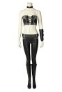 DMC Trish Cosplay Traje Negro Bustier de Cuero y Pantalones con Cinturón