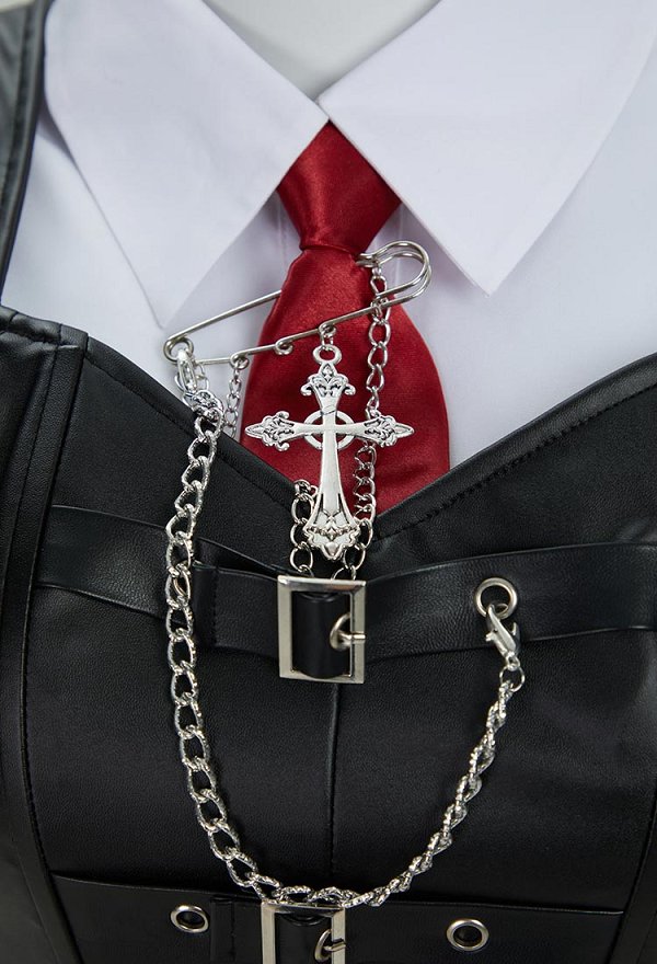 Death Book MisaMisa Cosplay Kostüm Hemd Westen Set Rot Kariertem Rock Taillenkette Death Book MisaMisa Cosplay Kostüm Hemd Westen Set Rot Kariertem Rock Taillenkette