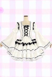 My Guardian Characters Hoshina Utau Cosplay Costume White Lolita Dress with Headpiece Socks